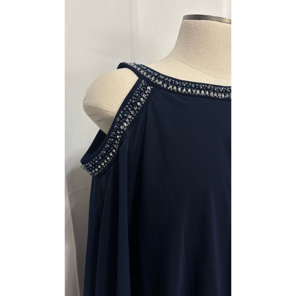 NWT Alex Evenings mother of the bride groom, navy dress size 16 - Picture 4 of 16